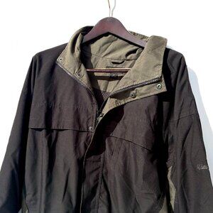 Men’s Walter Hagen Full Zip Golf Windbreaker / Rain Jacket Black/Green XL